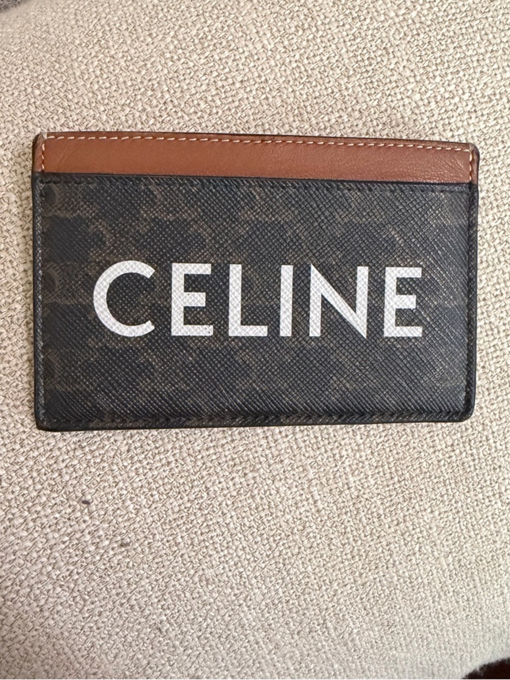 Authentic Celine Black and Tan Slim Card Sleeve